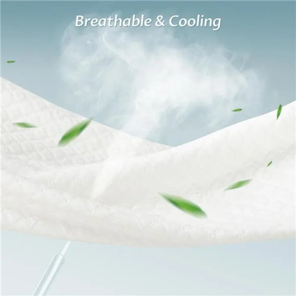 King Size Bamboo Rayon Mattress Protector with Zipper - 100% Waterproof Zippered